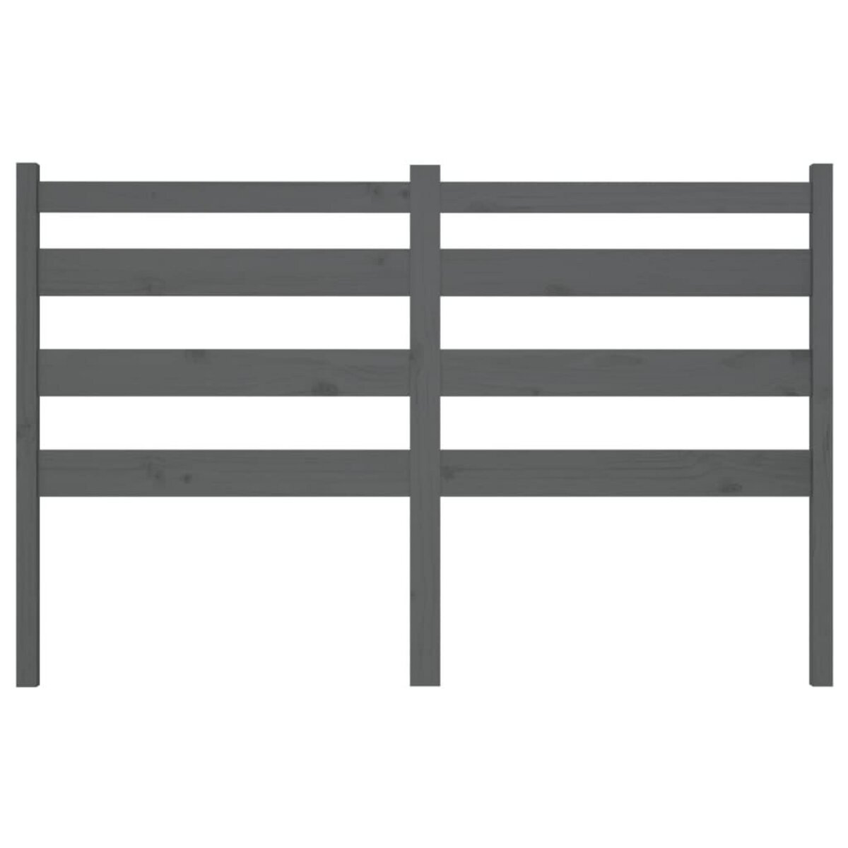 VIDAXL Tete de lit Gris 146x4x100 cm Bois massif de pin