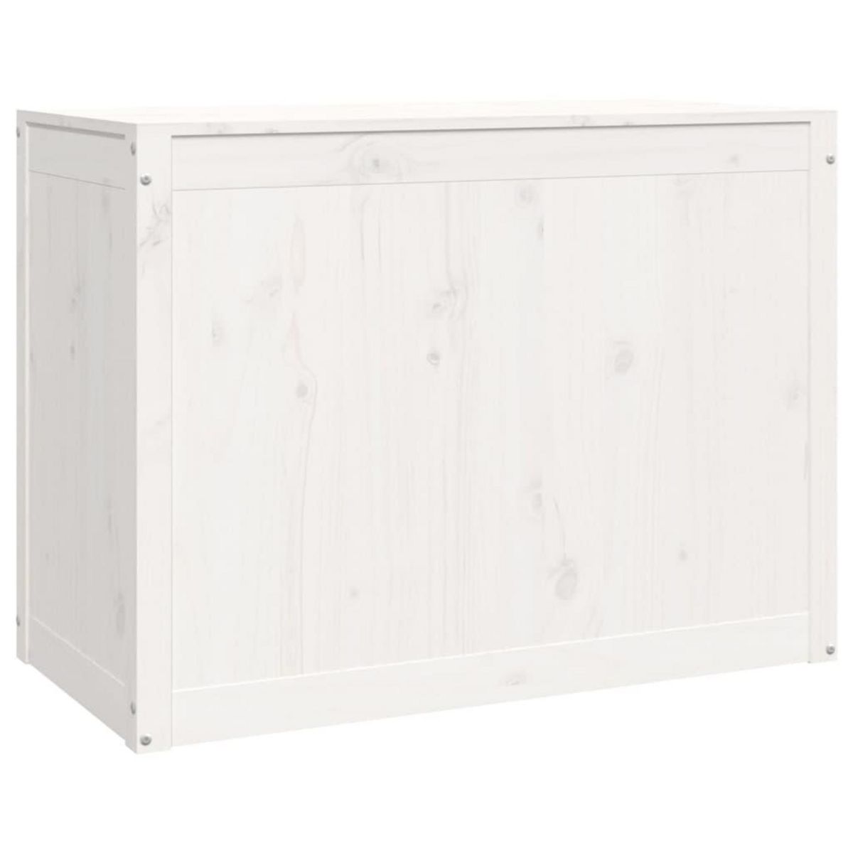 VIDAXL Boîte a linge Blanc 88,5x44x66 cm Bois massif de pin