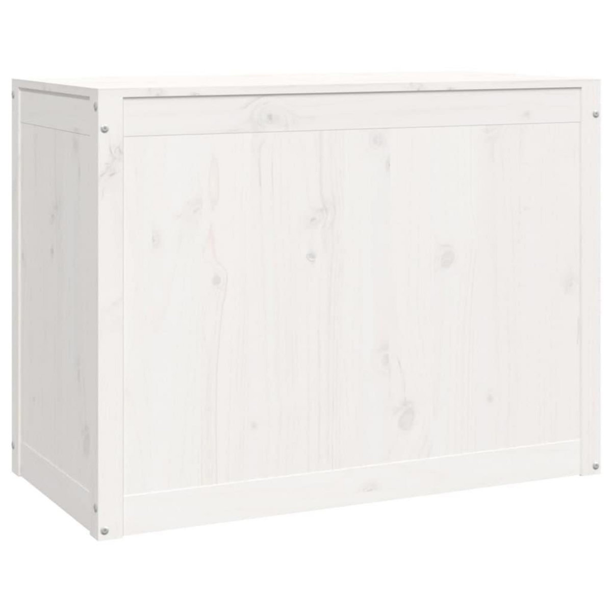 VIDAXL Boîte a linge Blanc 88,5x44x66 cm Bois massif de pin