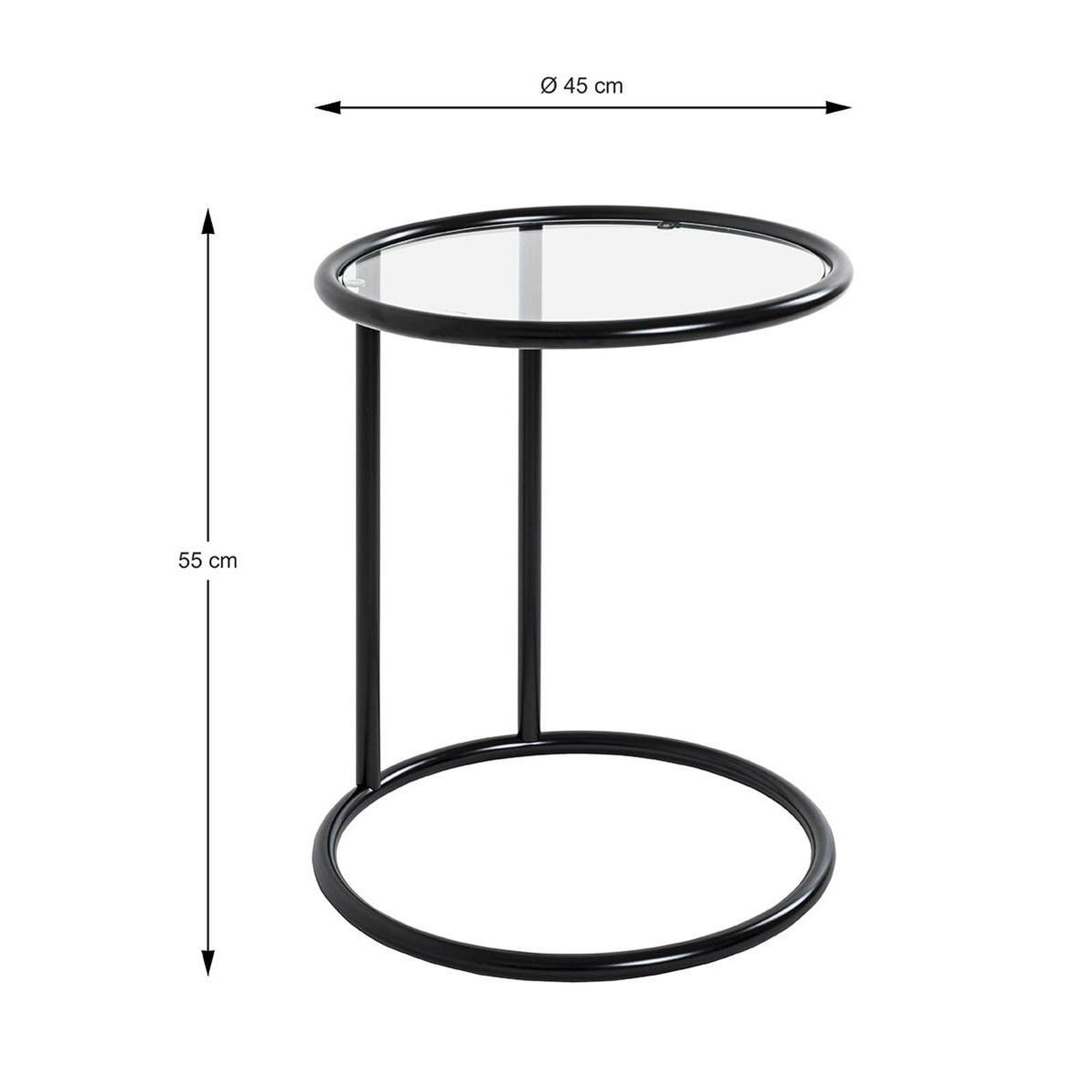 Voir la diapositive 5 : Paris Prix Table d'appoint verre  blaise  55cm noir
