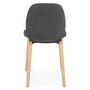 Voir la diapositive 5 : Paris Prix Chaise Design en Tissu  Tikel  81cm Gris Foncé & Naturel