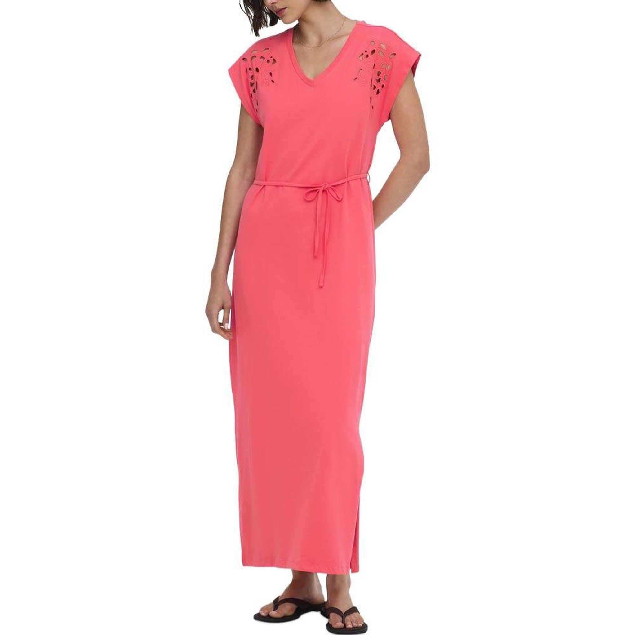 Voir la diapositive 1 : JACQUELINE DE YONG Robe Longue Rose Femme JDY Life