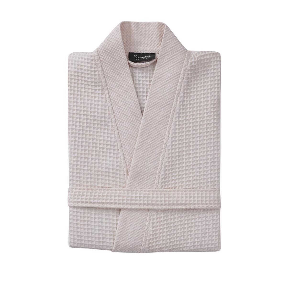 Sensei Maison Peignoir court femme nid d'Abeille col piqué SPA