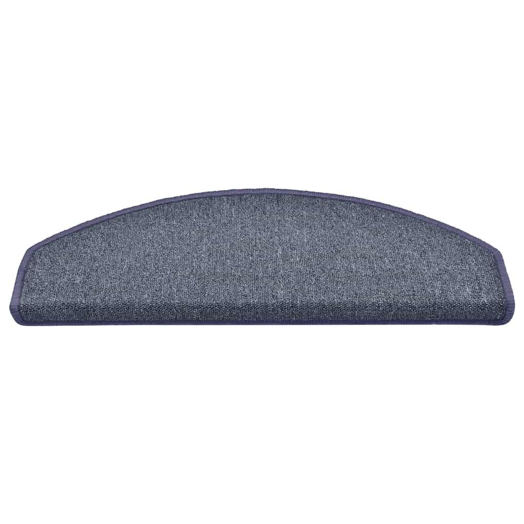 Voir la diapositive 3 : VIDAXL Tapis d'escalier 30 pcs gris fonce et bleu 65x24x4 cm