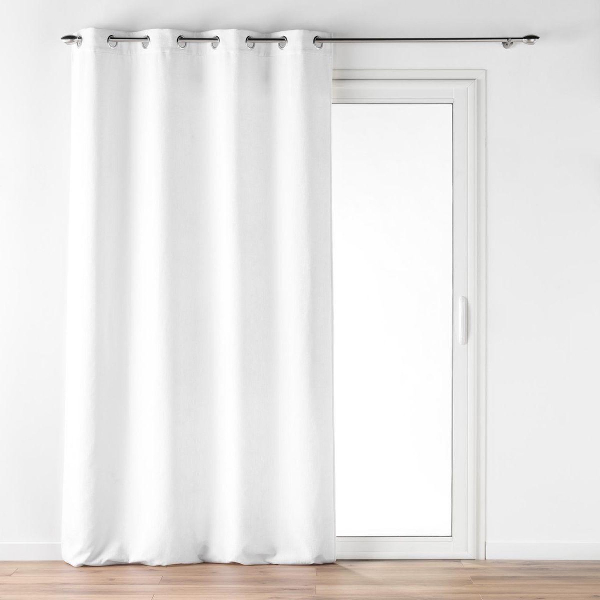 Douceur d'Intérieur Rideau à œillets en velours  verra  140x260cm blanc
