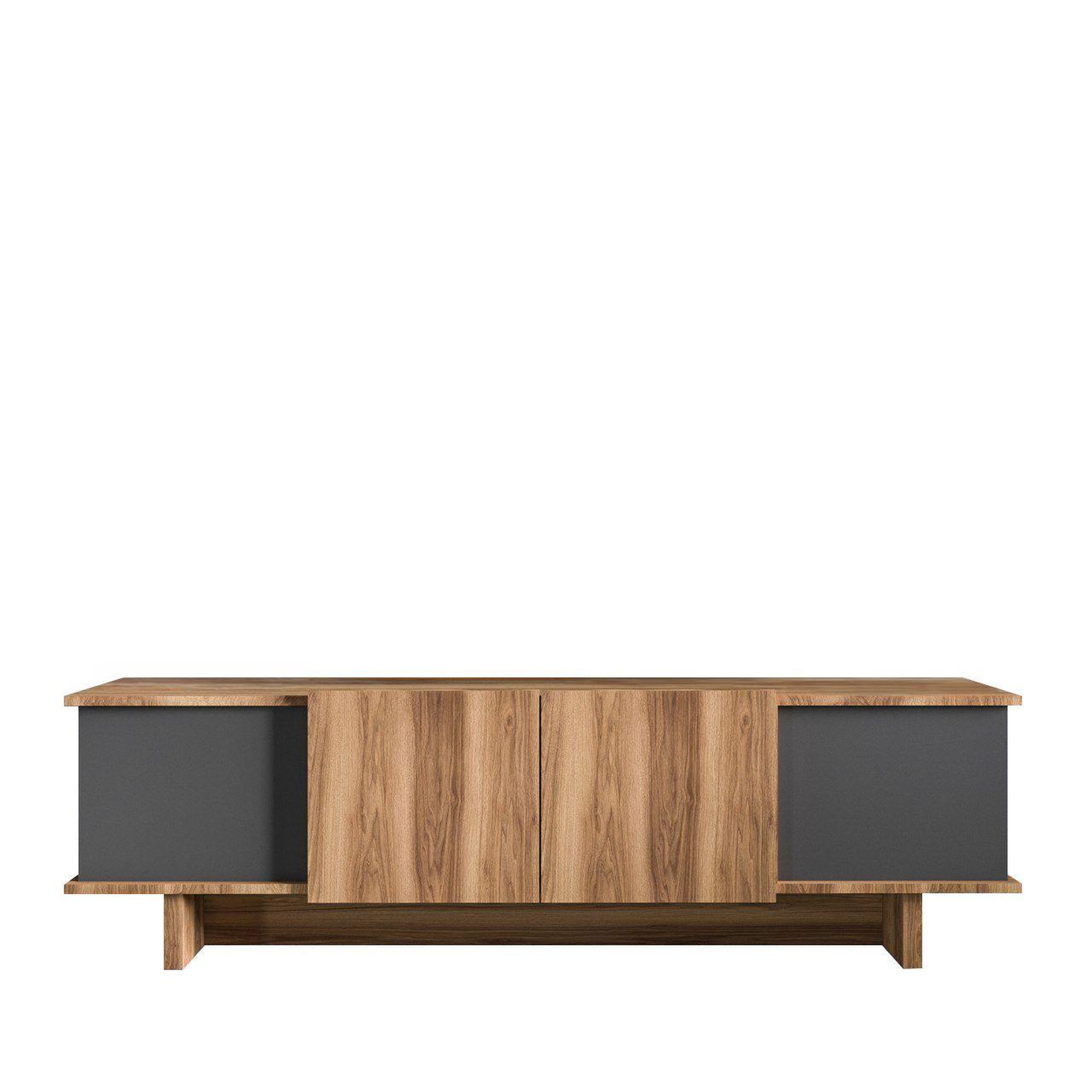 Habitat et Jardin Meuble tv en bois  diana  180 x 33 x 50 cm - anthracite