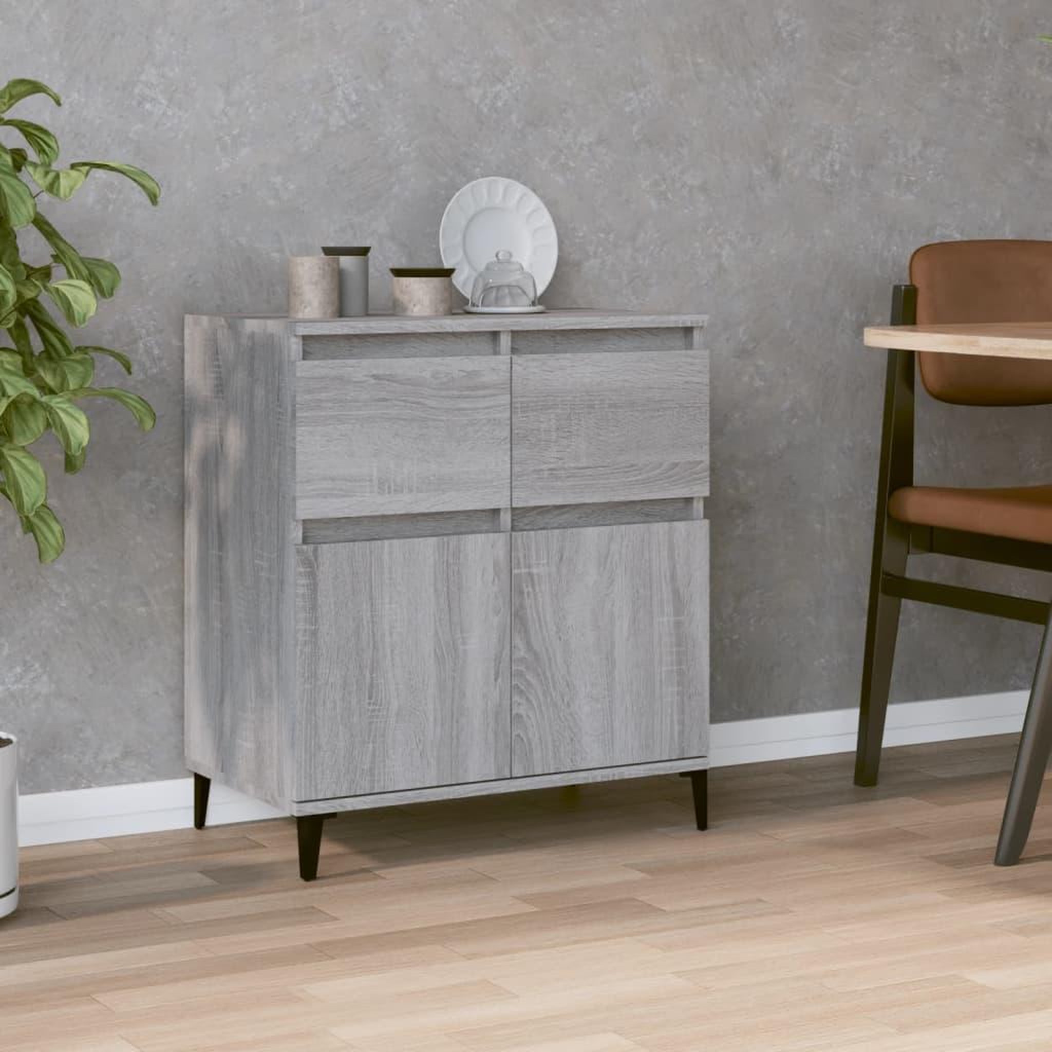 VIDAXL Buffet Sonoma gris 60x35x70 cm Bois d'ingenierie
