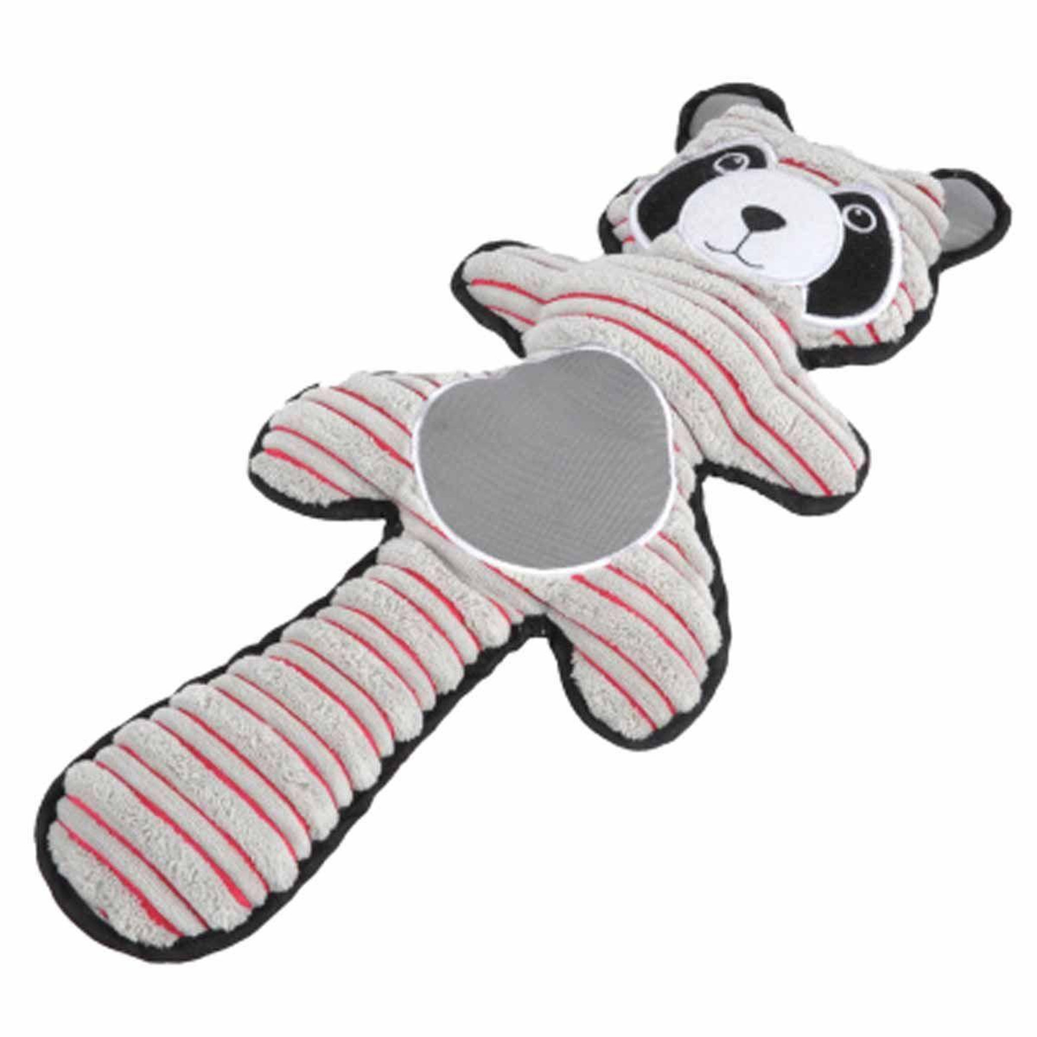 HOMEA Peluche pour chien  raton laveur  42cm gris