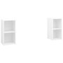 Voir la diapositive 2 : VIDAXL Meubles TV 2 pcs Blanc 72x35x36,5 cm Bois d'ingenierie