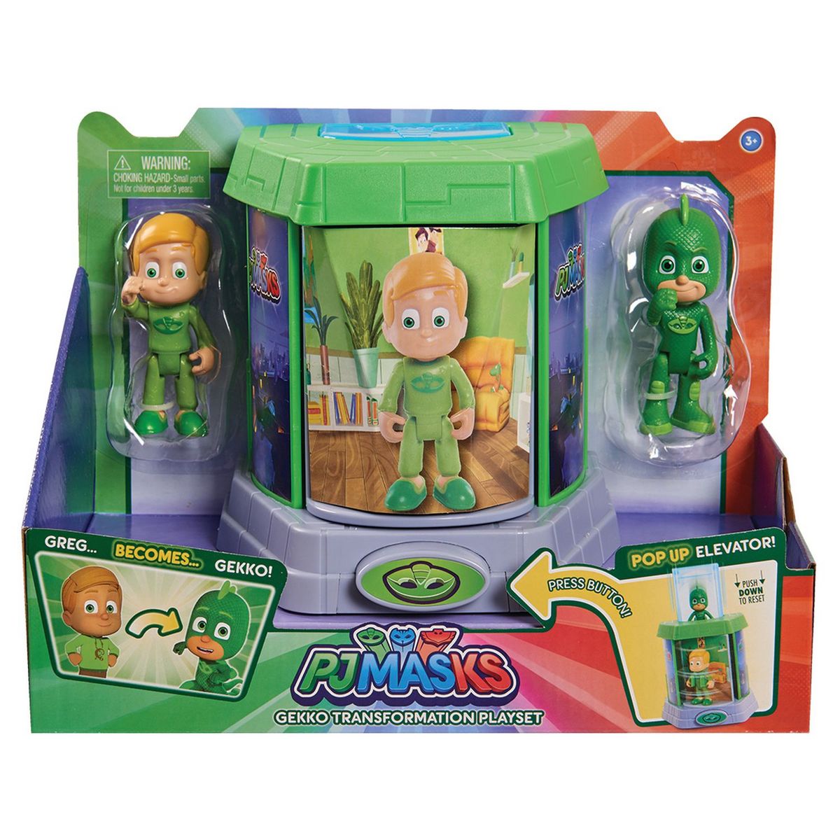 GIOCHI PREZIOSI Coffret Chambre de transformation avec 2 figurines Greg Gluglu - Pyjamasques