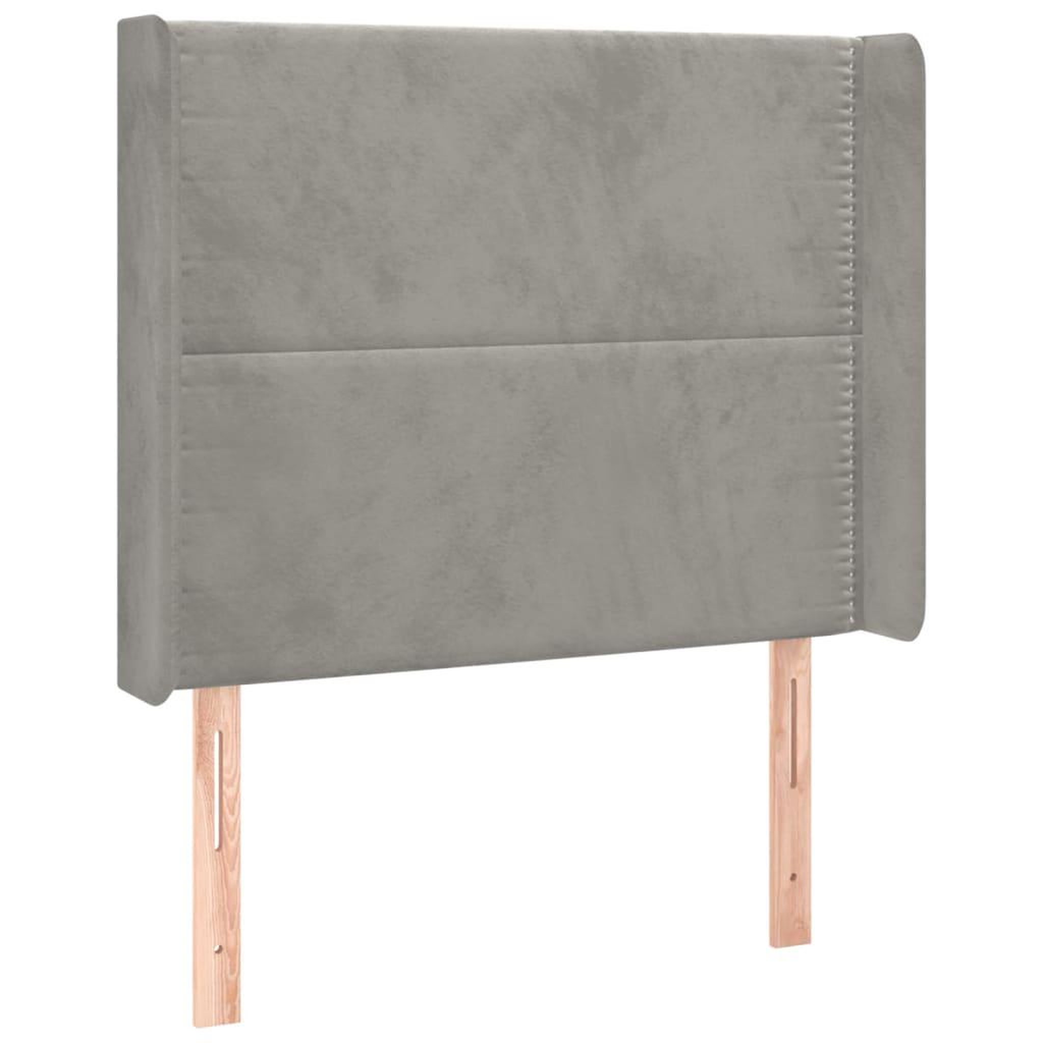 Voir la diapositive 3 : VIDAXL Tete de lit a LED Gris clair 93x16x118/128 cm Velours