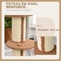 Voir la diapositive 6 : PAWHUT Arbre à chat avec griffoir centre d'activités 2 plateformes coussin marron