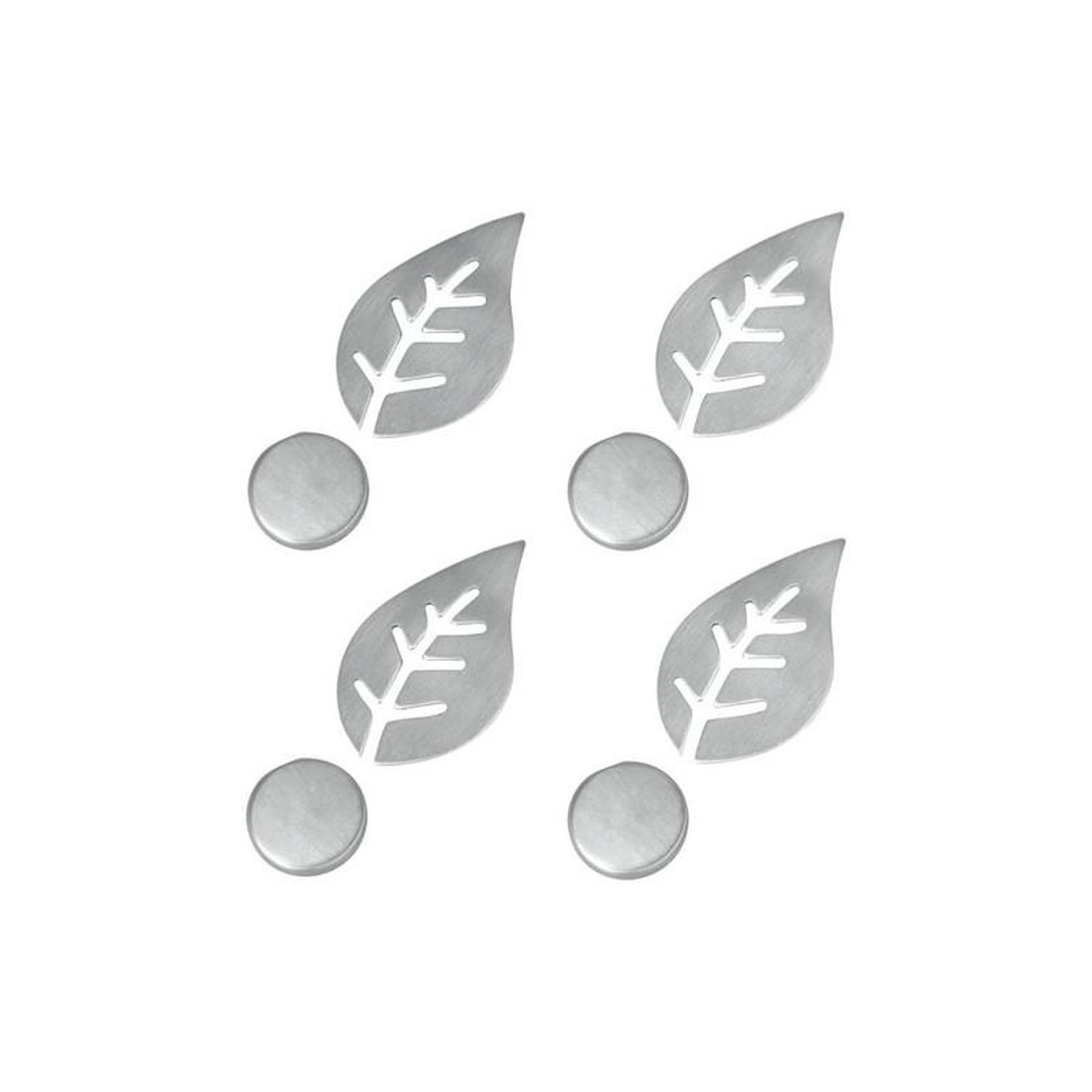 Voir la diapositive 2 : Metaltex 4 pendeloques aimantées inox fleur et feuille METALTEX - 25451810080