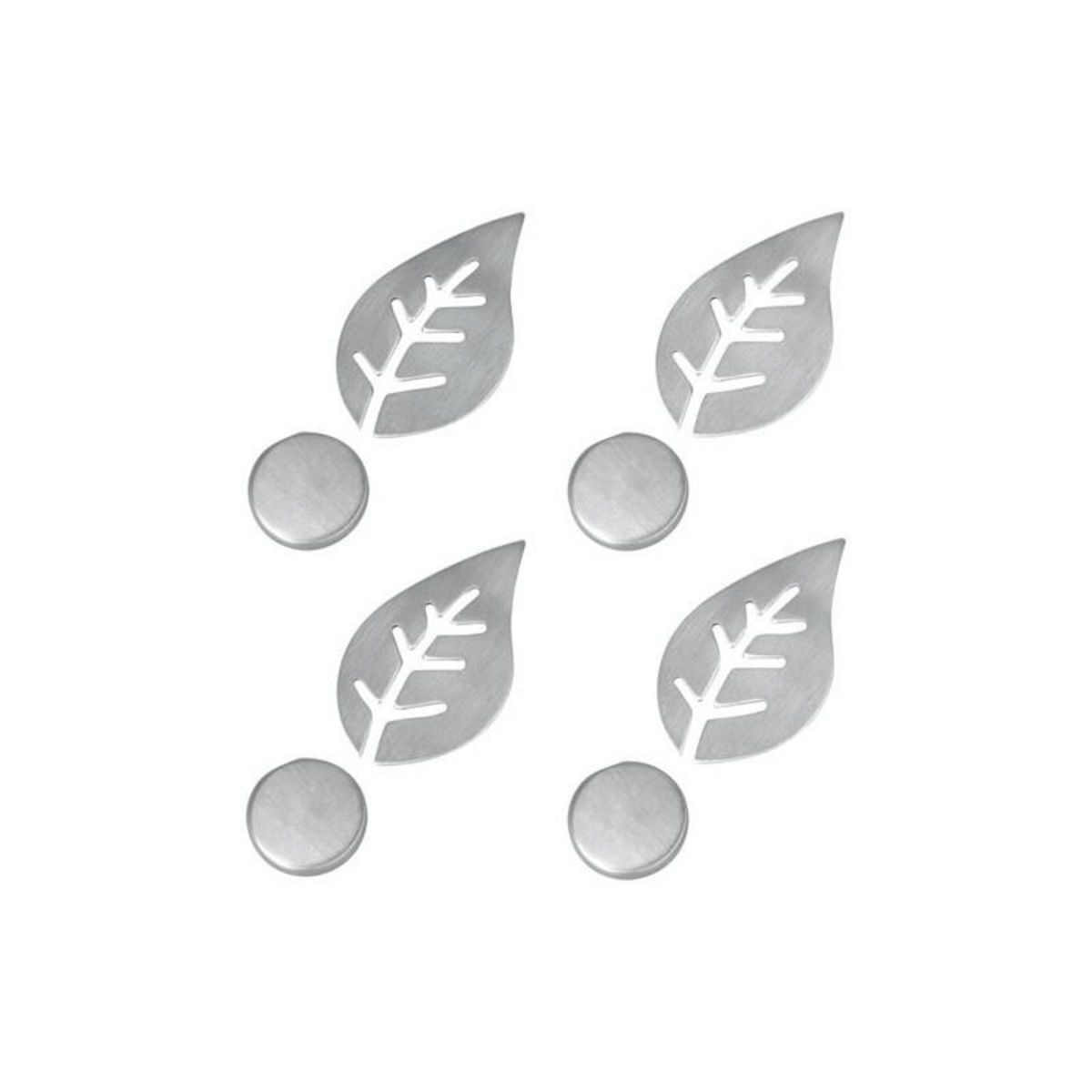 Metaltex 4 pendeloques aimantées inox fleur et feuille METALTEX - 25451810080