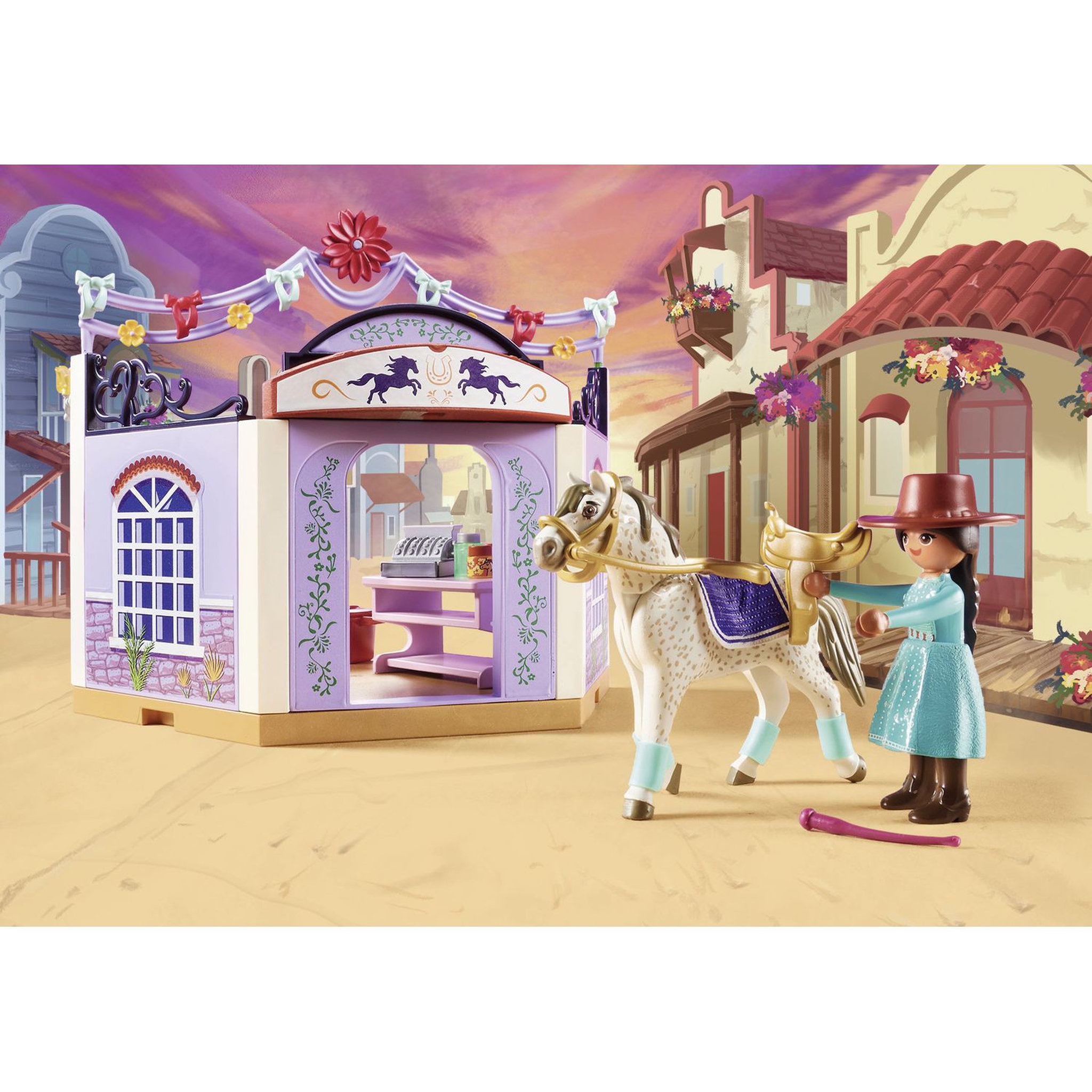 Voir la diapositive 5 : PLAYMOBIL 70695 Spirit UNTAMED - Boutique d'équitation de Miradero