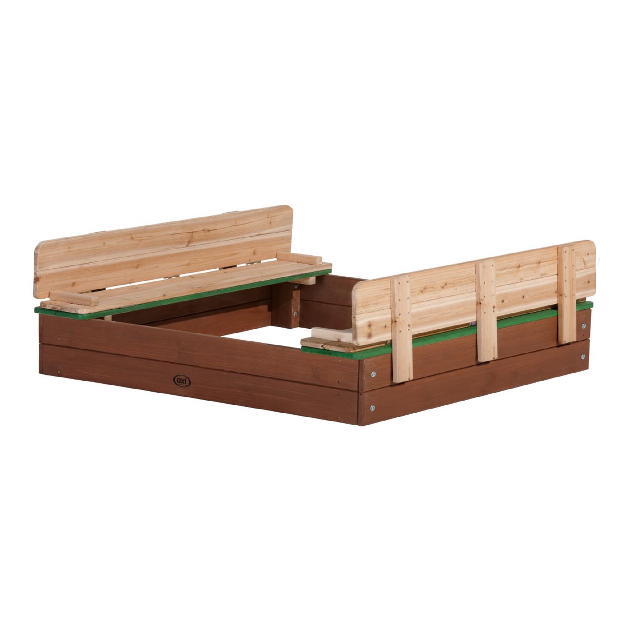 Voir la diapositive 2 : AXI Bac à sable avec bancs XL-bois-H 20 cm-Ella 
