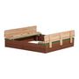 Voir la diapositive 2 : AXI Bac à sable avec bancs XL-bois-H 20 cm-Ella 