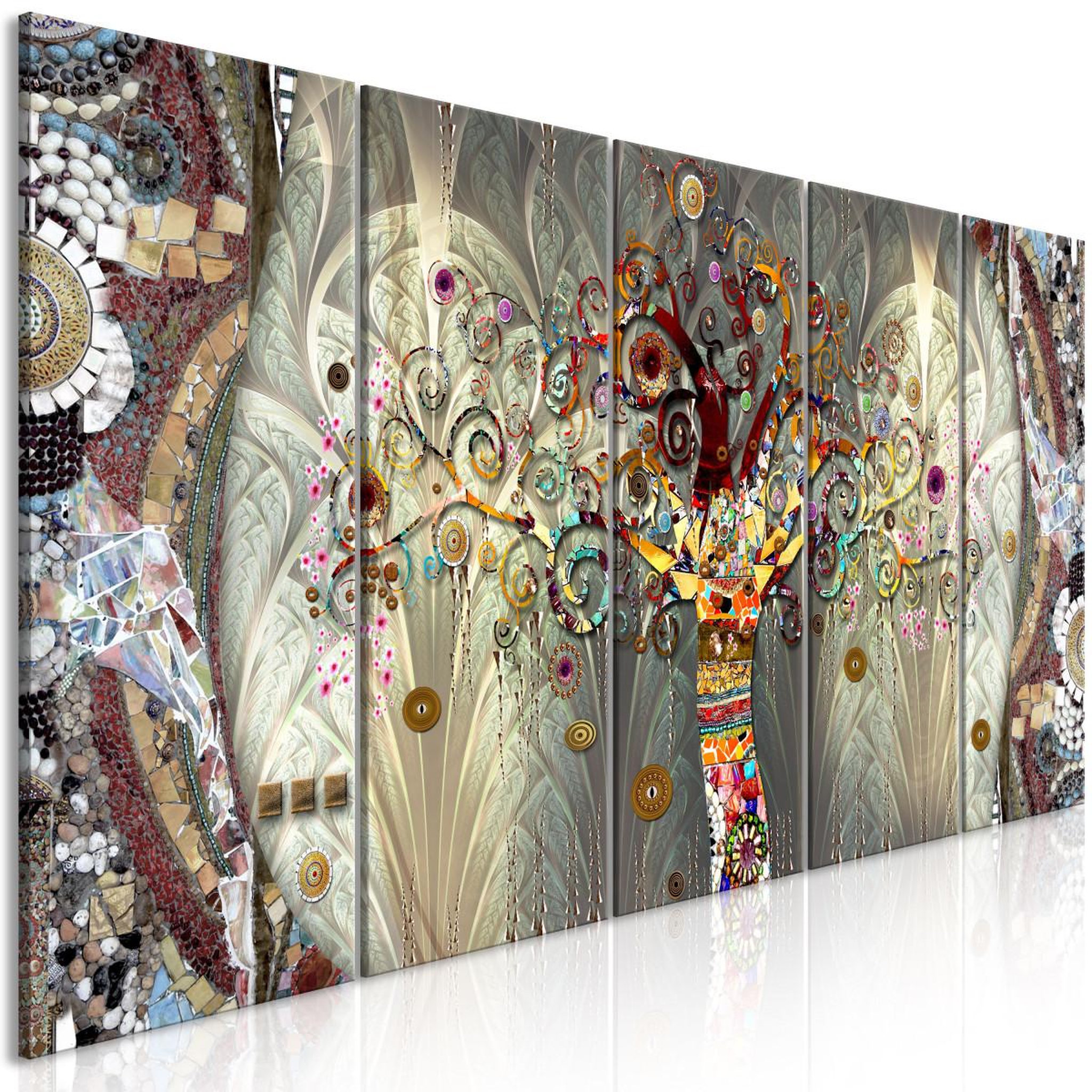 Paris Prix Tableau imprimé  tree of life 5 panneaux narrow  90x225cm