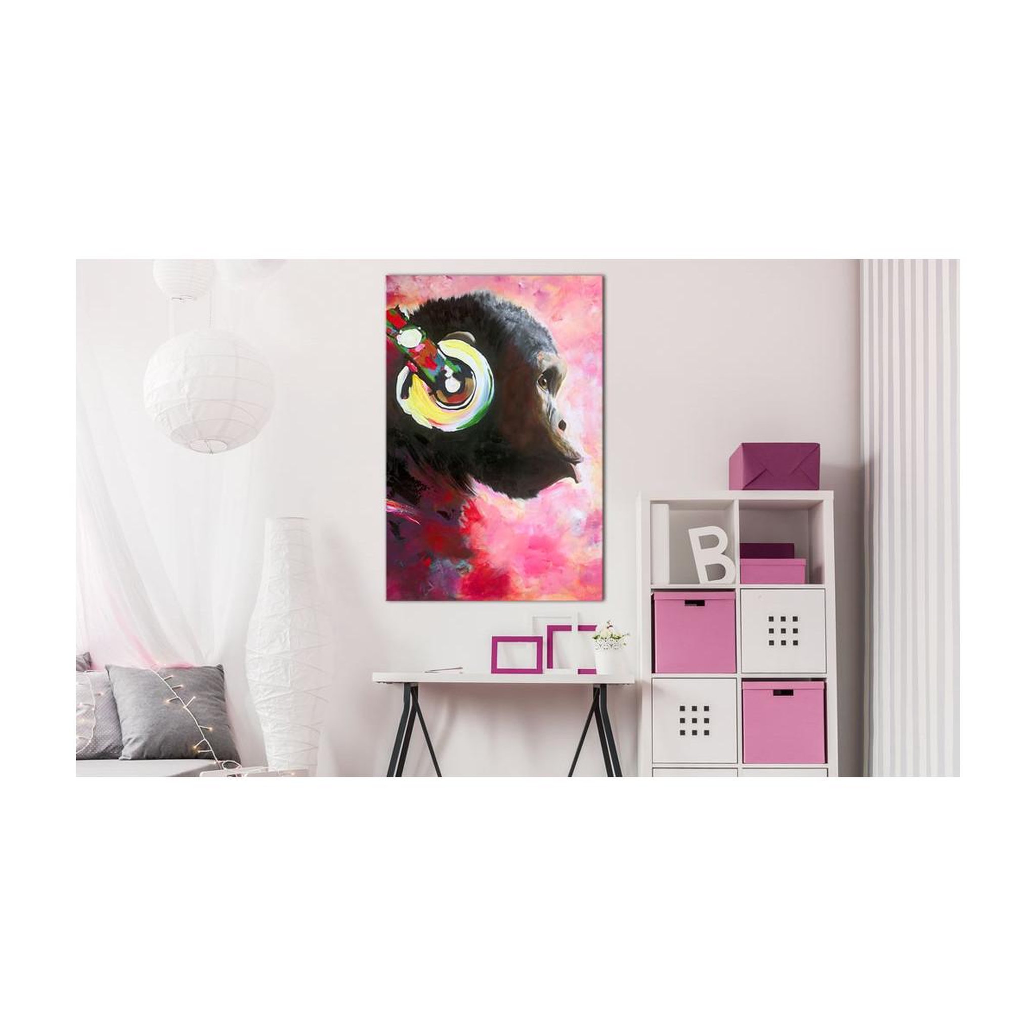 Voir la diapositive 2 : Paris Prix Tableau Imprimé  Monkey Music