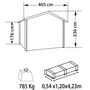 Voir la diapositive 4 : Abri de jardin bois VANTAA / 13.91m² / 34mm
