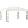 Voir la diapositive 3 : VIDAXL Tonnelle avec guirlande lumineuse a LED 3x4 m Creme Tissu