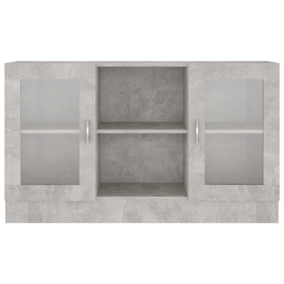 VIDAXL Armoire à vitrine Gris béton 120x30,5x70 cm Bois d'ingénierie