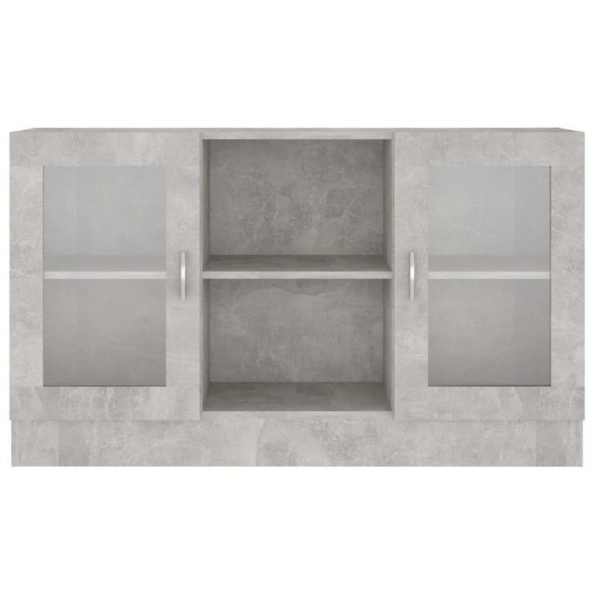 VIDAXL Armoire à vitrine Gris béton 120x30,5x70 cm Bois d'ingénierie