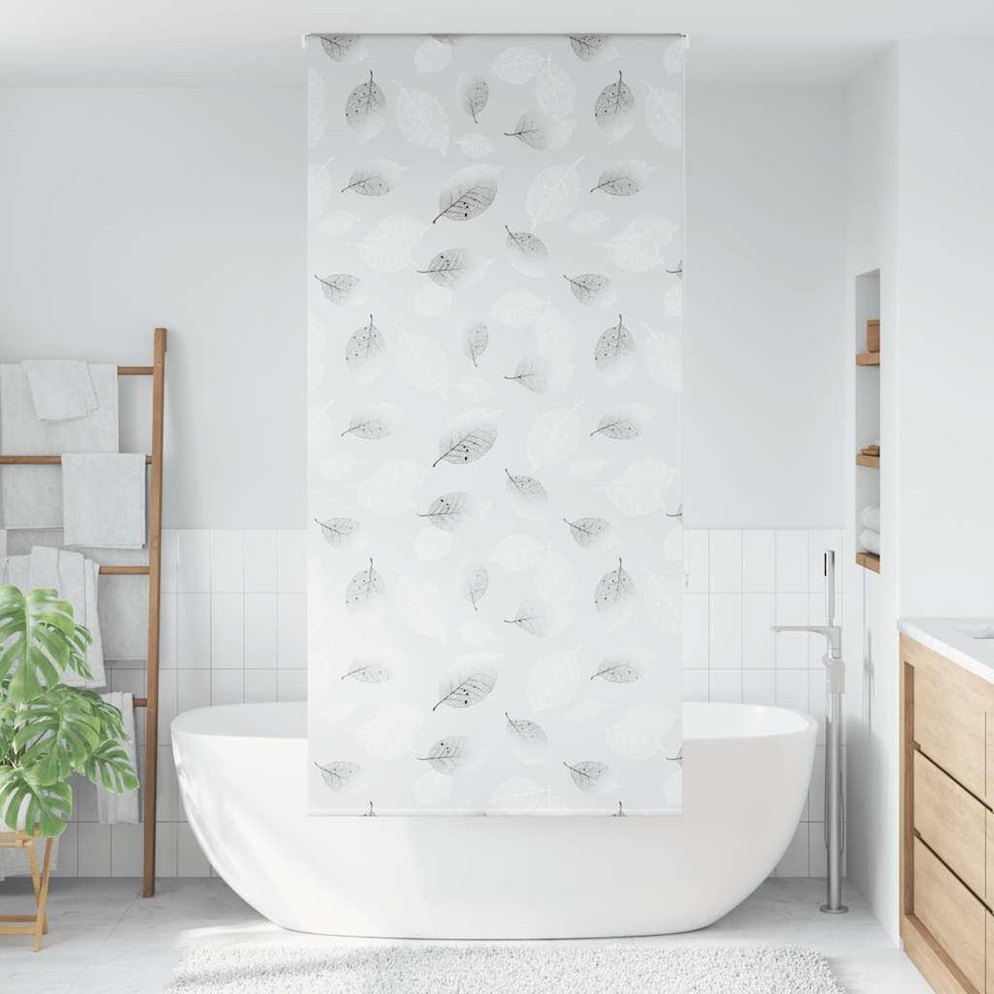 Voir la diapositive 2 : VIDAXL Store enrouleur de douche 100x240 cm largeur du tissu 96 cm