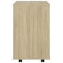 Voir la diapositive 5 : VIDAXL Armoire a roulettes Chene sonoma 46x36x59 cm Bois d'ingenierie