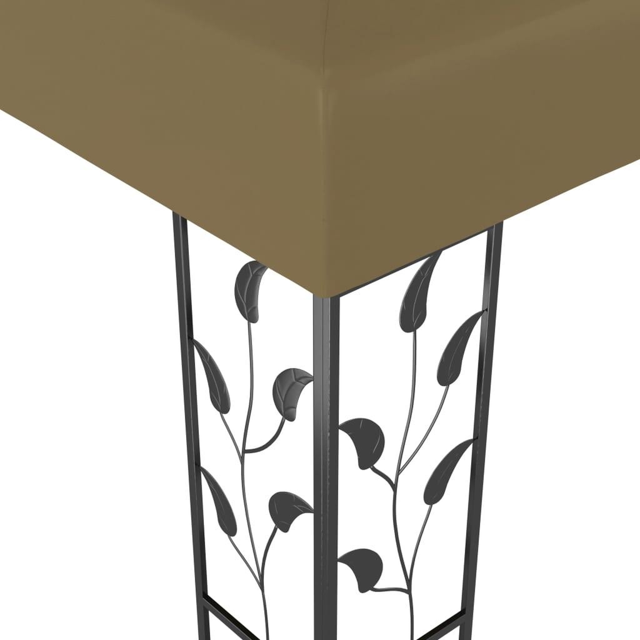 Voir la diapositive 5 : VIDAXL Tonnelle avec guirlande lumineuse a led 3x3 m taupe