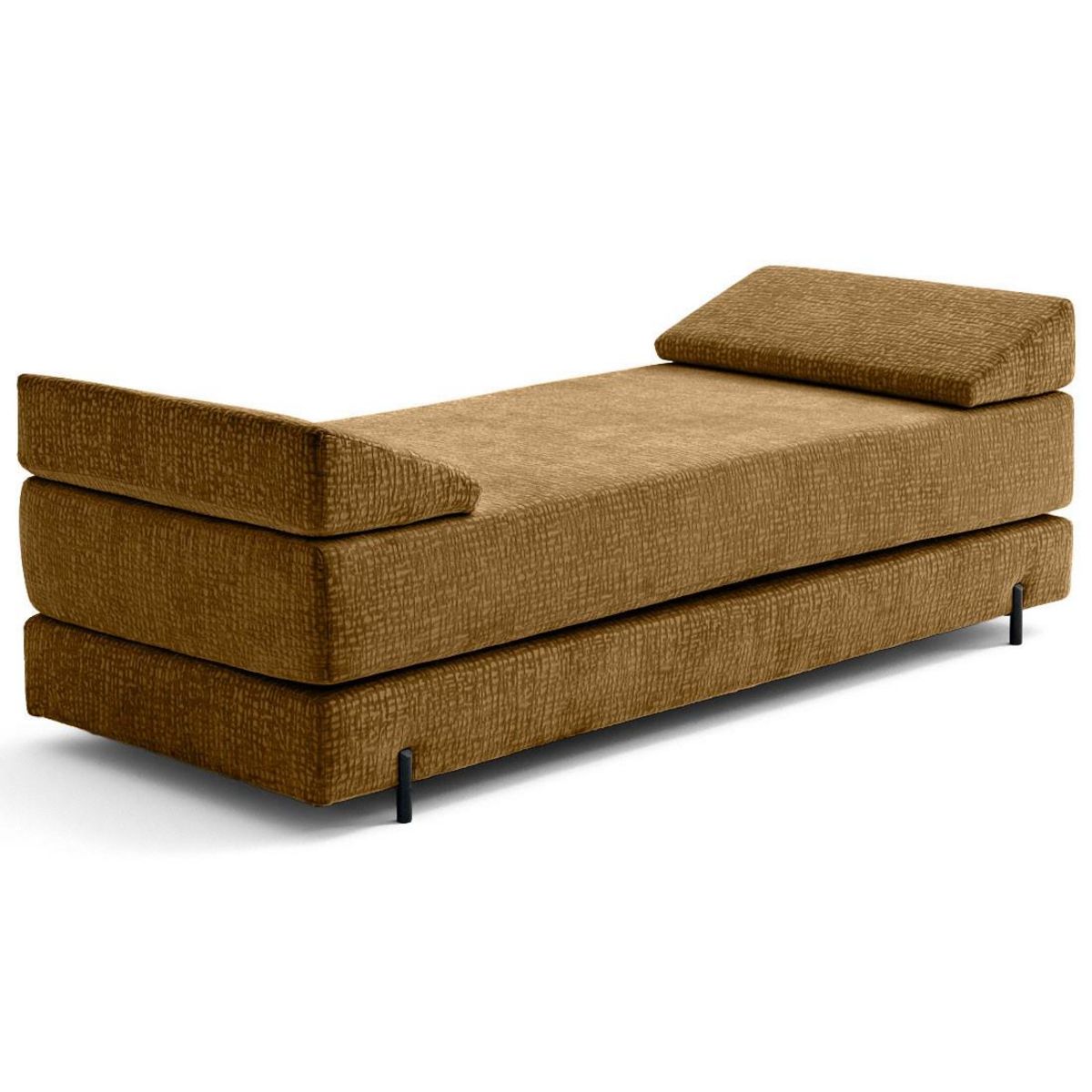 BEST MOBILIER Brescia - banquette 3 places convertible en tissu velours relief
