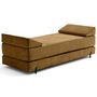 Voir la diapositive 4 : BEST MOBILIER Brescia - banquette 3 places convertible en tissu velours relief