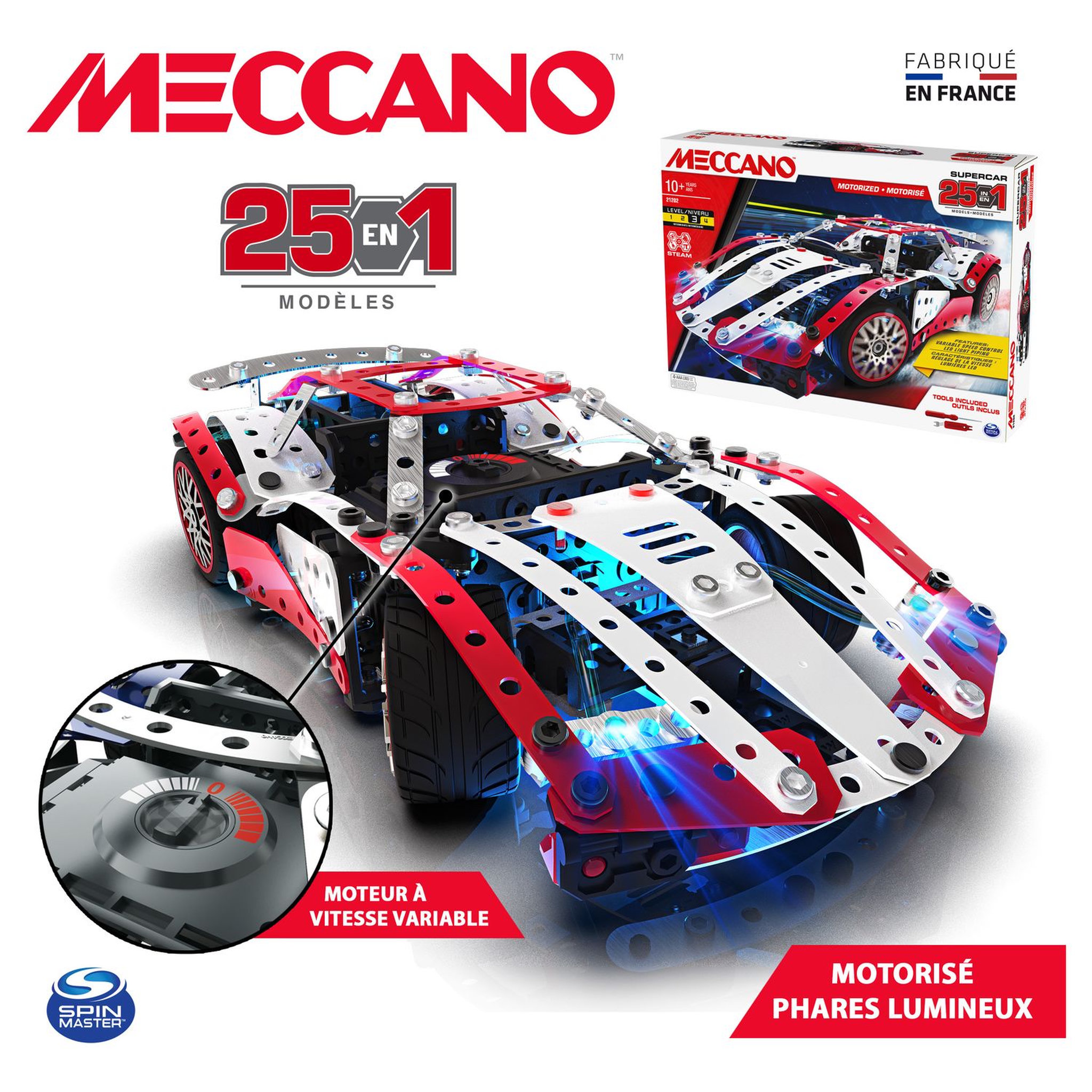 Voir la diapositive 2 : SPIN MASTER Supercar - 25 modèles motorisés Meccano