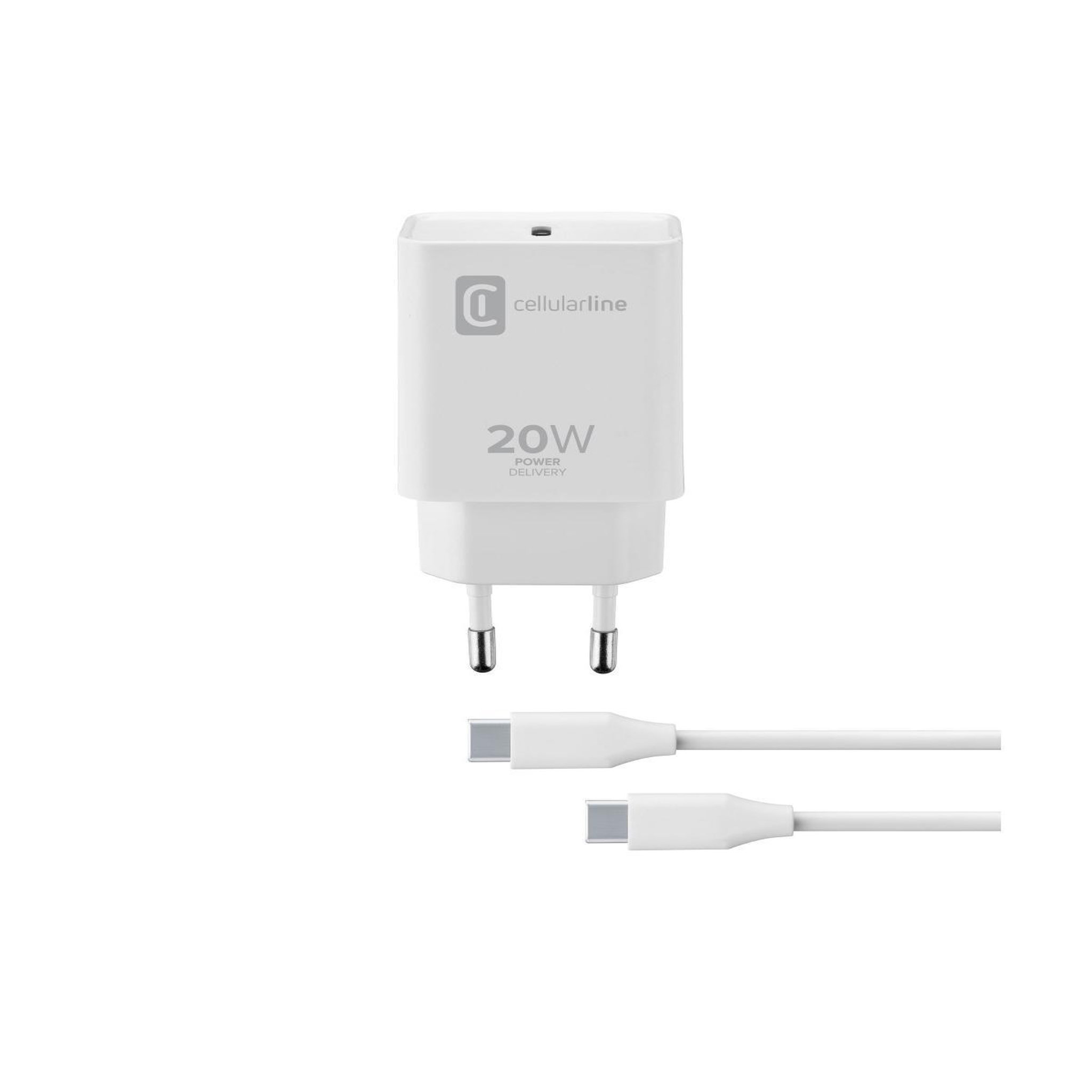 CELLULAR LINE Cellularline usb-c charger kit 20w - usb-c to usb-c - ipad pro (2018 or later) and ipad air (2020)