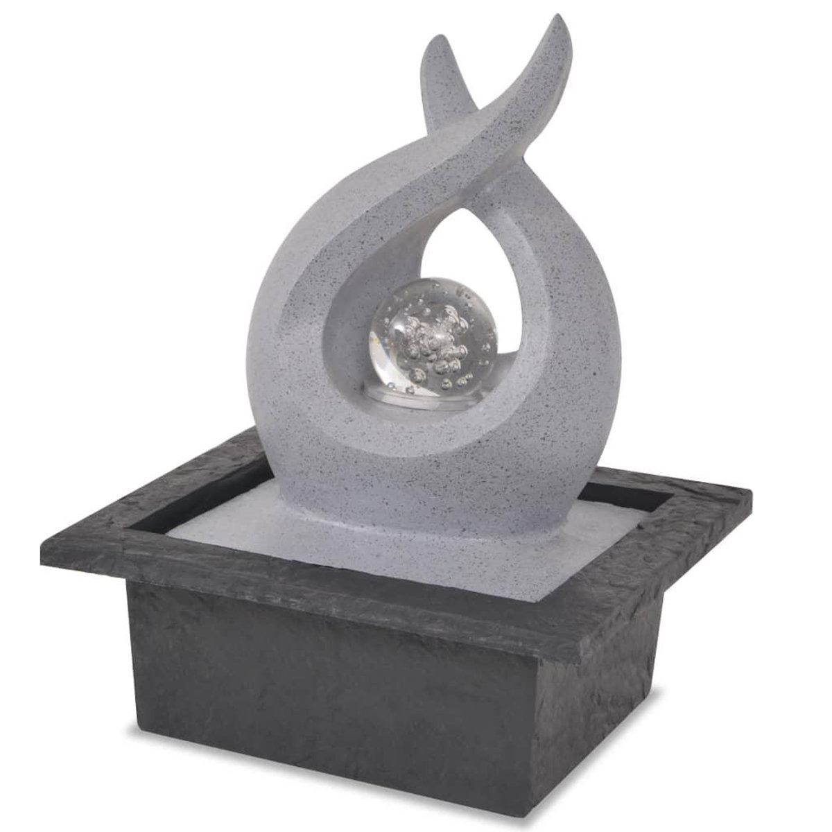 VIDAXL Fontaine d'interieur avec lampe LED Polyresine