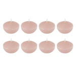 Paris Prix Lot de 8 Bougies Chauffe-Plat  Flottante  6cm Rose