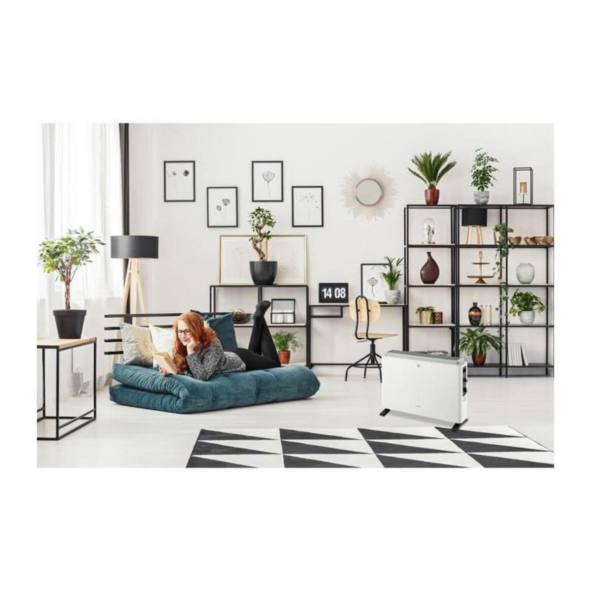 OCEANIC Radiateur convecteur electrique 2000W OCEANIC - 3 puissances - Mobile - Blanc