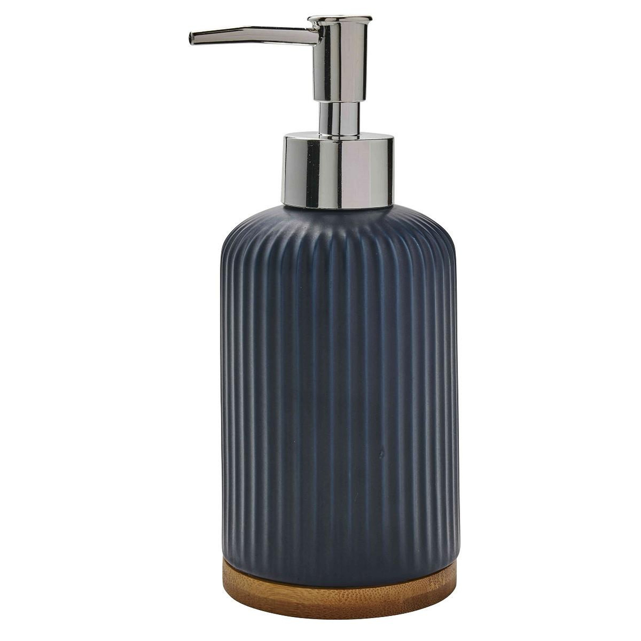 GUY LEVASSEUR Distributeur de savon strié en céramique smart. Coloris disponibles : Rose, Gris, Vert