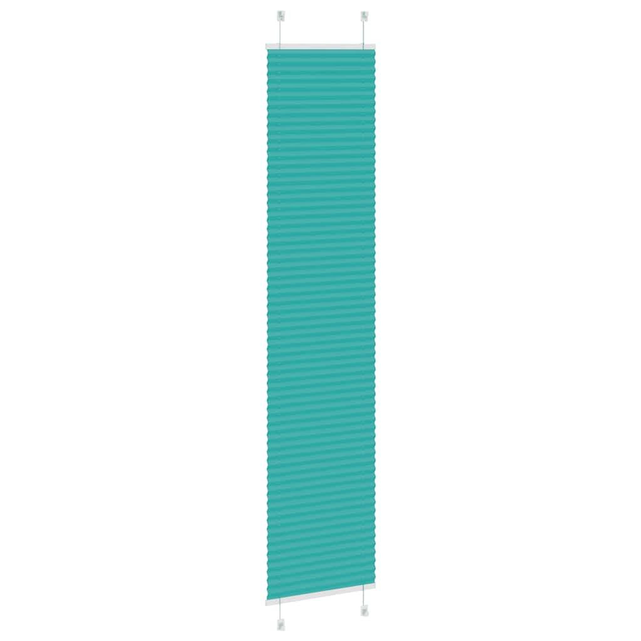 Voir la diapositive 4 : VIDAXL Store plisse vert petrole 40x200 cm largeur du tissu 39,4 cm