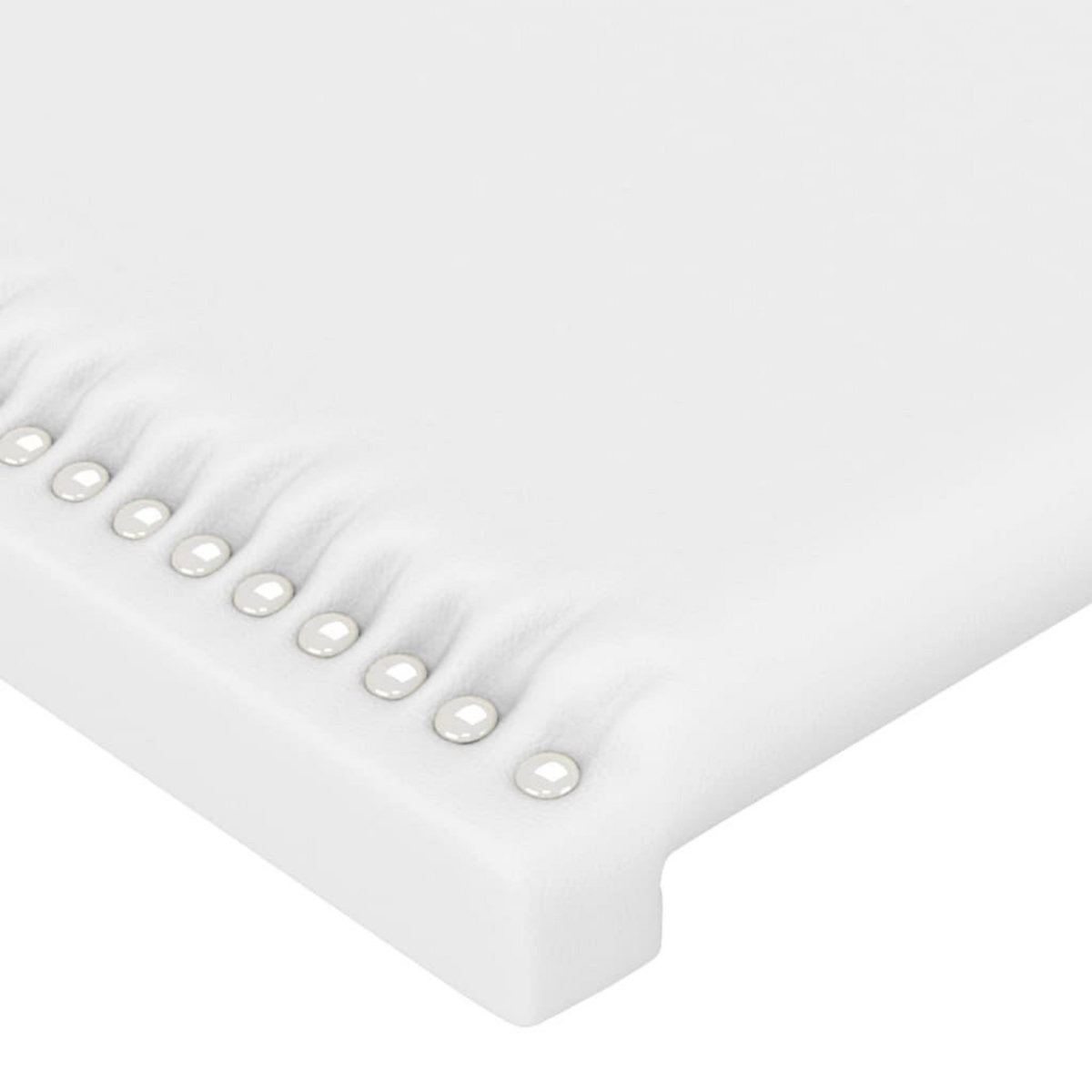 VIDAXL Tete de lit avec oreilles Blanc 203x23x78/88 cm Similicuir