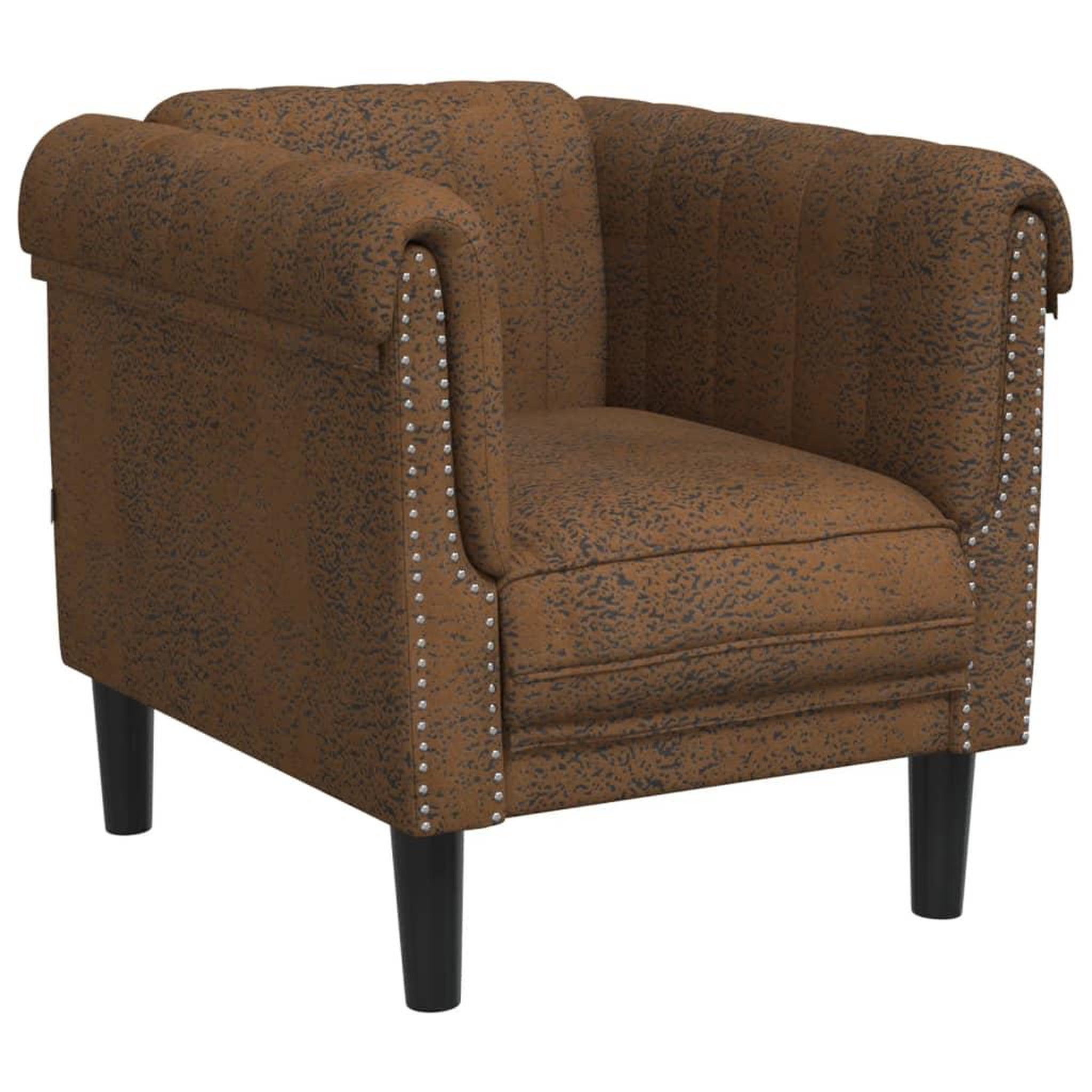 Voir la diapositive 2 : VIDAXL Fauteuil marron similicuir daim