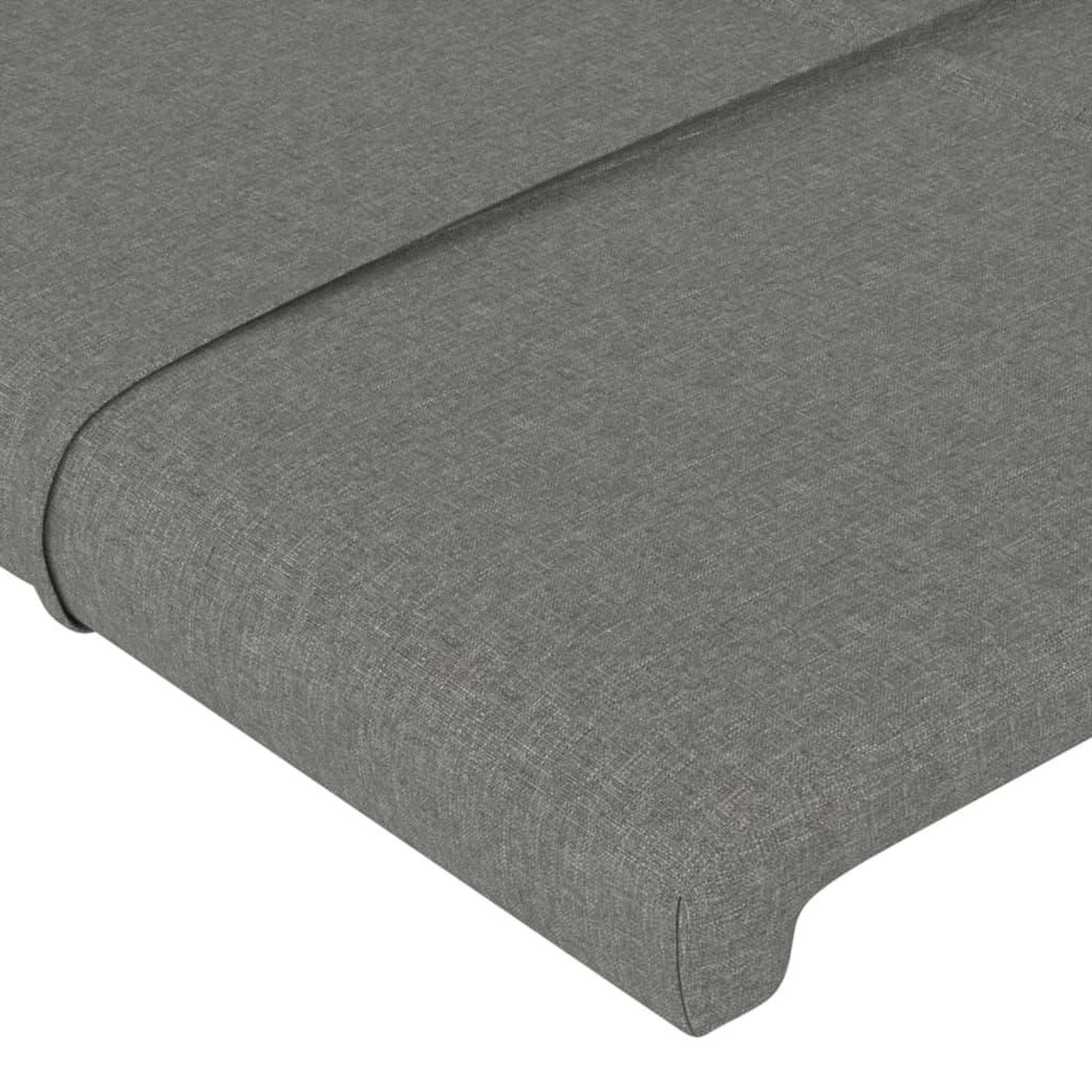 Voir la diapositive 5 : VIDAXL Tete de lit a LED Gris fonce 90x5x78/88 cm Tissu