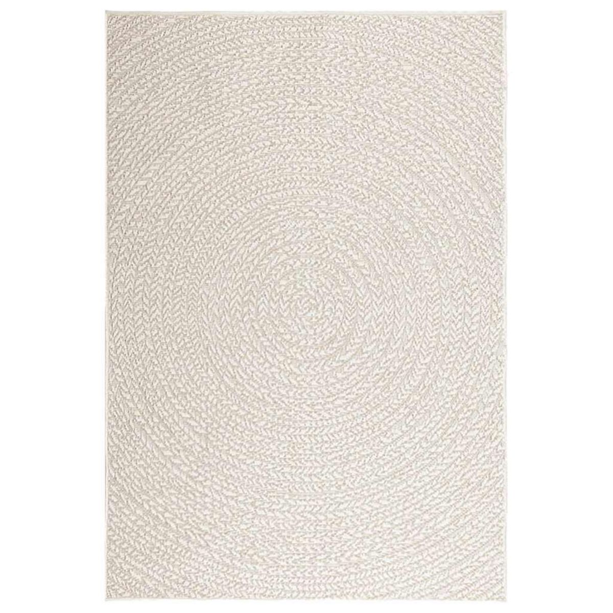 VIDAXL Tapis ZIZUR creme 120x170 cm aspect de jute interieur exterieur