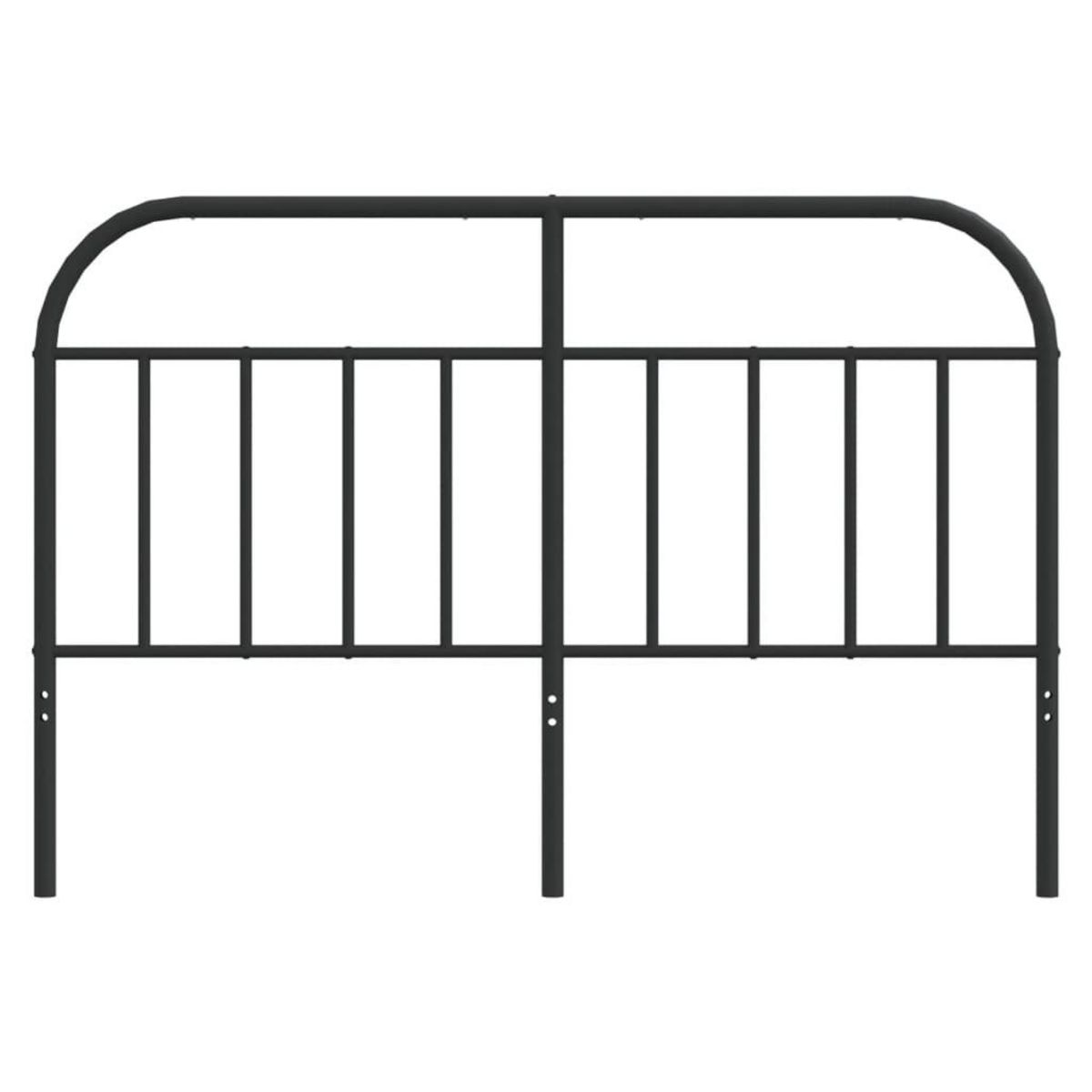 VIDAXL Tete de lit metal noir 140 cm