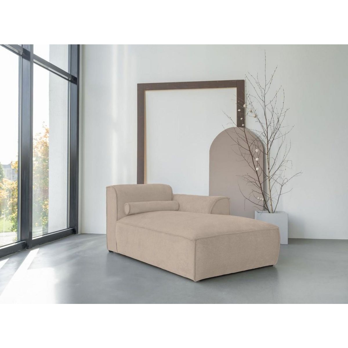 BEST MOBILIER Felix - module d'assise méridienne droit en tissu texturé