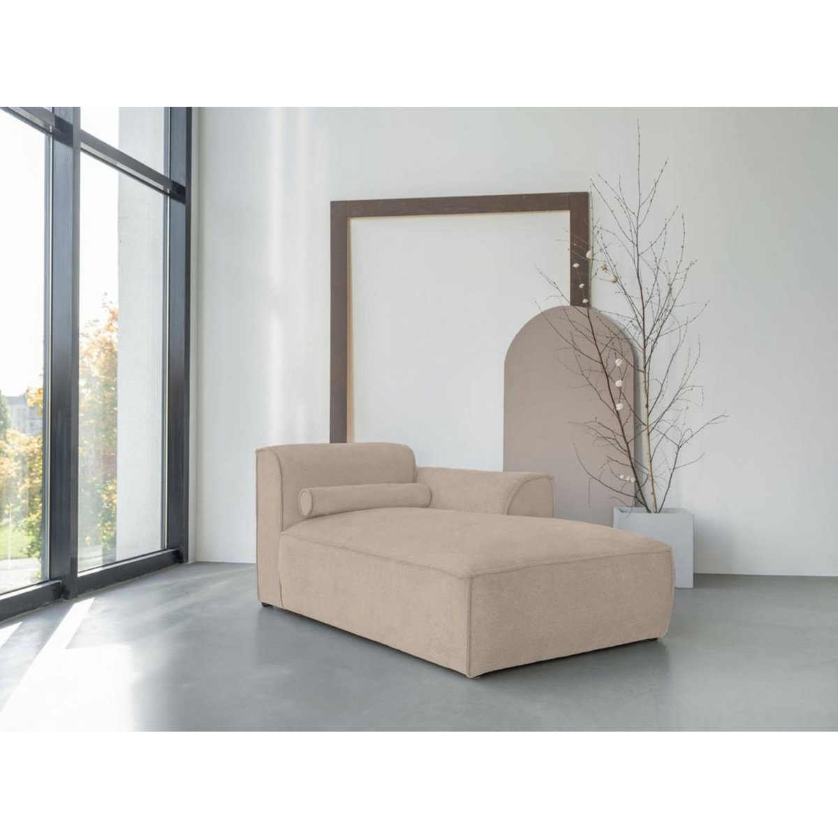 BEST MOBILIER Felix - module d'assise méridienne droit en tissu texturé