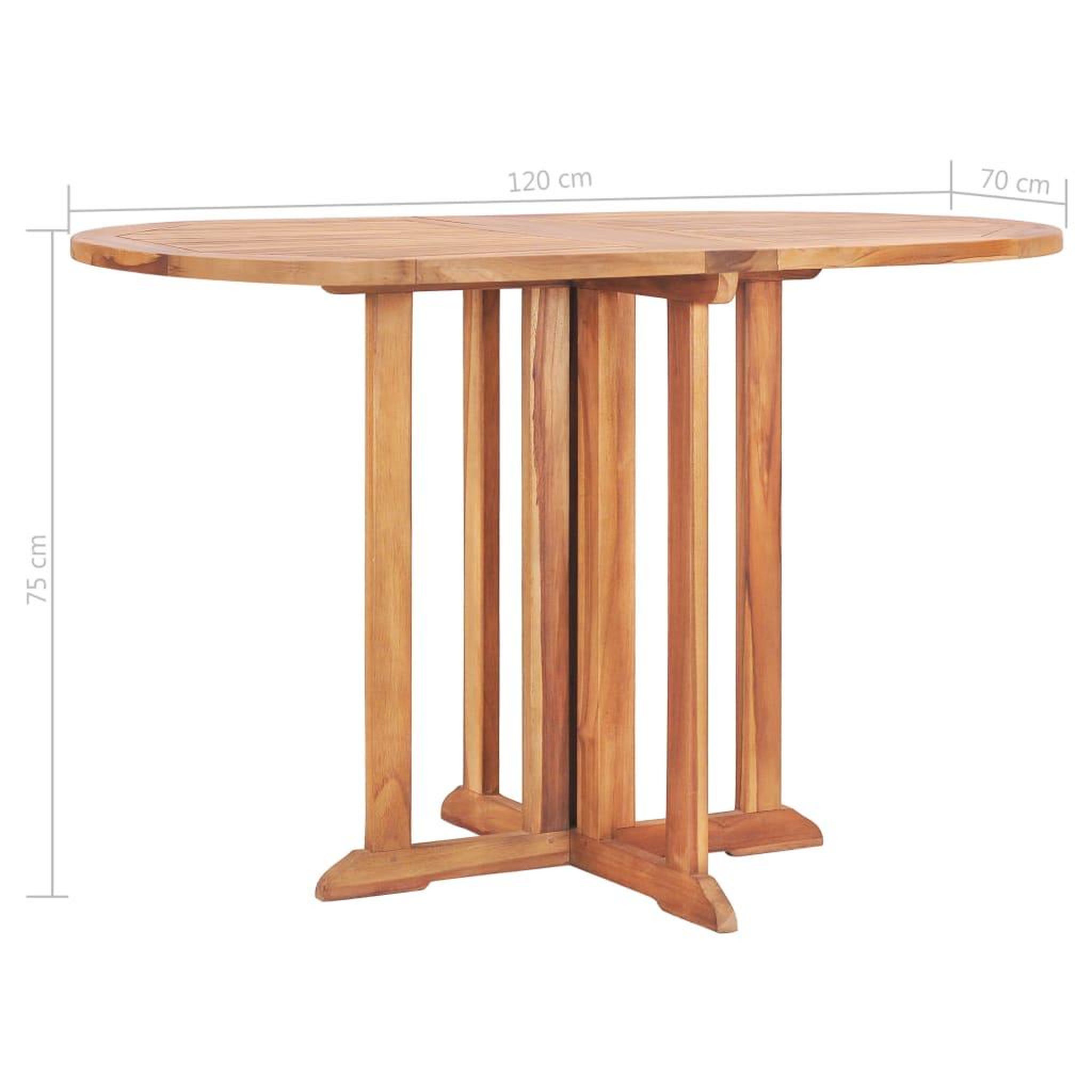 Voir la diapositive 6 : VIDAXL Ensemble a manger d'exterieur pliable 5 pcs bois solide de teck