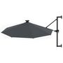 Voir la diapositive 3 : VIDAXL Parasol mural de jardin avec LED 300 cm anthracite