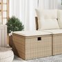 Voir la diapositive 1 : VIDAXL Tabouret de jardin avec coussin beige 55x55x37cm resine tressee
