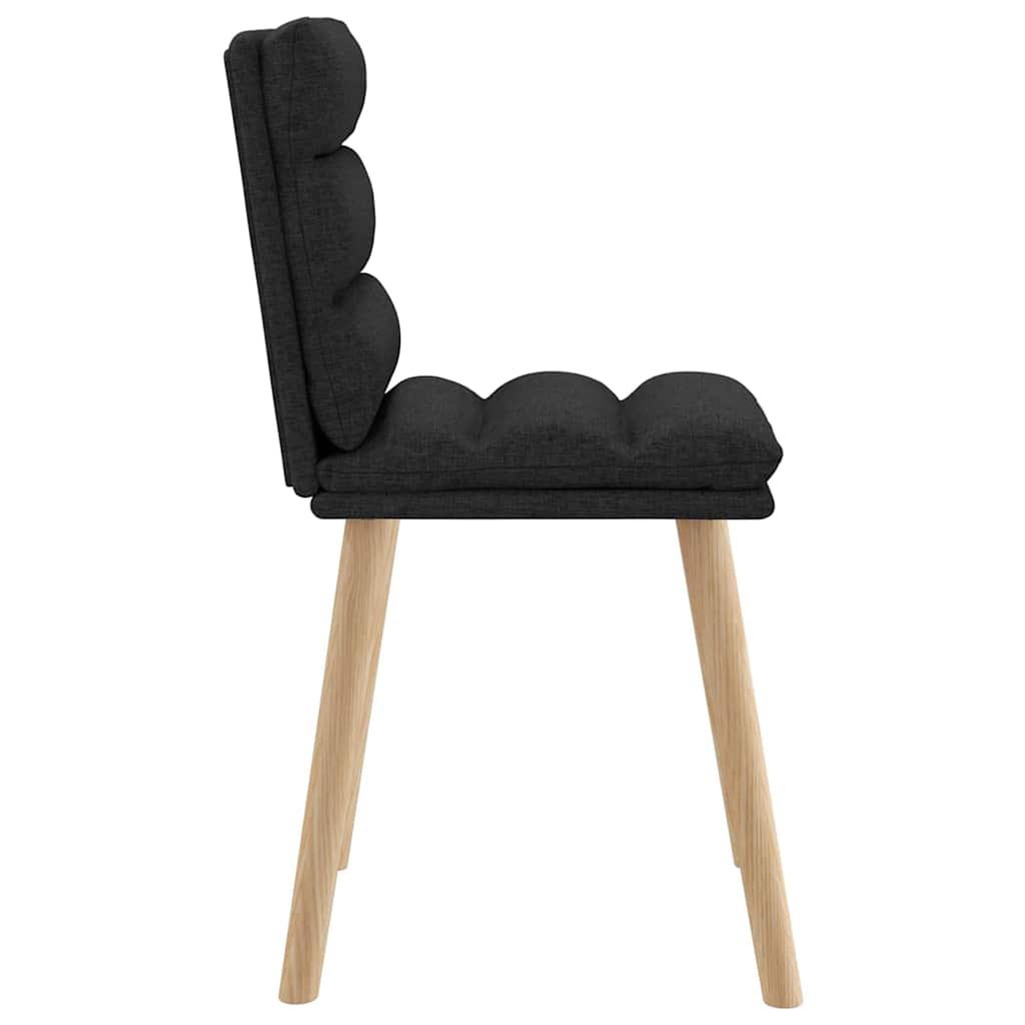 Voir la diapositive 5 : VIDAXL Chaises a manger lot de 2 noir tissu
